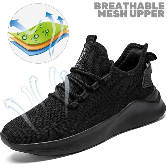 Brand New Women Black Ethylene Vinyl Acetate ZMBCYG Running Walking Sneakers - Picture 2 of 9